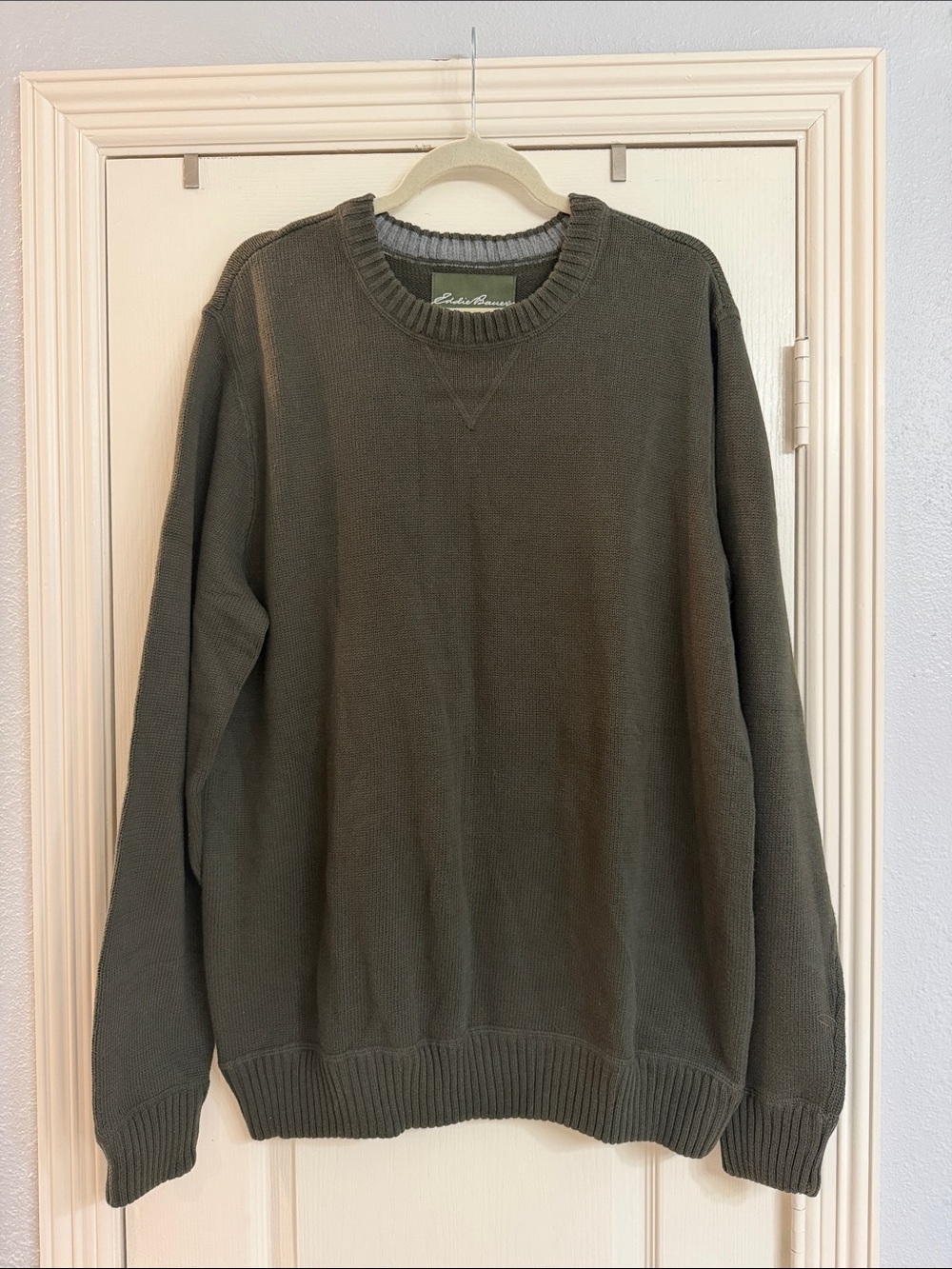 Eddie Bauer Olive Crewneck Sweater - Men's